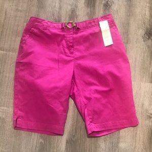 NWT Charter Club hot pink tummy slimming shorts